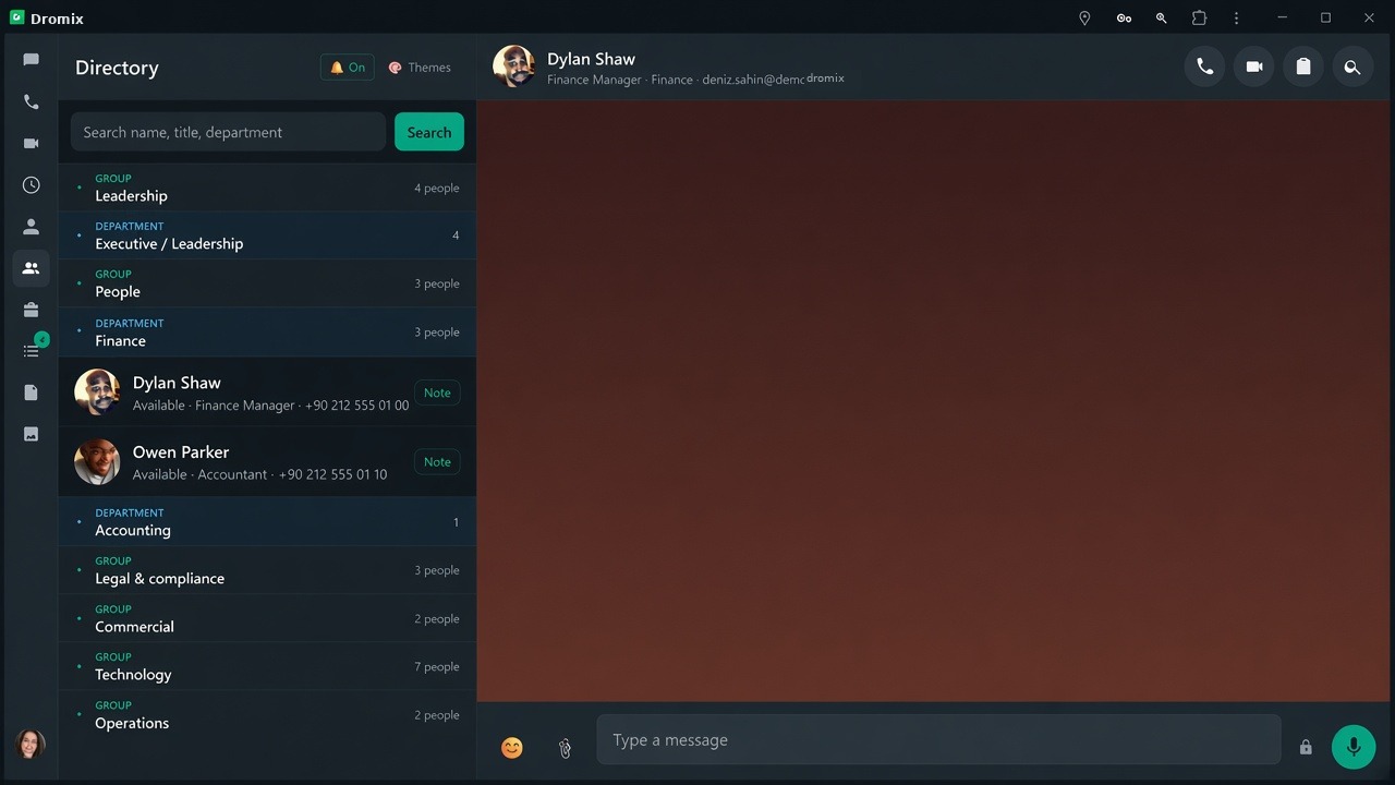 Start a chat from Directory